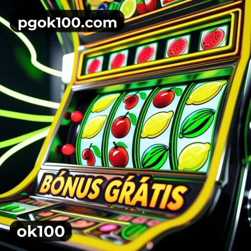 ok100 App bonus area with promotional offers and PIX support